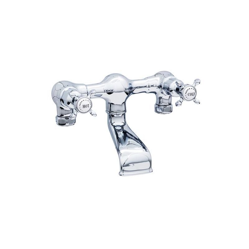 Perrin & Rowe Traditional Bath Filler without Unions, Cross