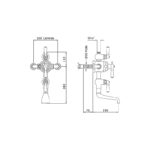 Perrin & Rowe Thermostatic Bath Shower Mixer with Lever Handles