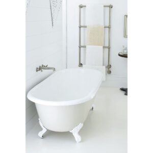 Perrin & Rowe 3 Hole Crosshead Wall Bath Set Low Spout Pewter