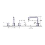 Perrin & Rowe Armstrong 3 Hole Basin Mixer Nickel