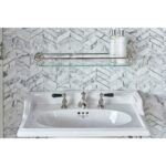 Perrin & Rowe 3 Hole Lever Basin Set Low Spout Nickel