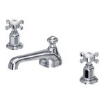 Perrin & Rowe Traditional 3 Hole Crosshead Basin Mixer Chrome
