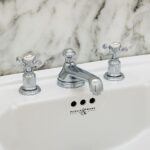 Perrin & Rowe Traditional 3 Hole Crosshead Basin Mixer Chrome
