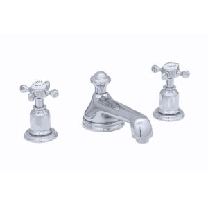 Perrin & Rowe 3 Hole Crosshead Basin Set Low Spout Gold