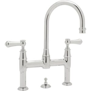 Perrin & Rowe Georgian Lever Bridge Basin Mixer Pewter
