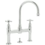 Perrin & Rowe Georgian 3 Hole Bridge Mixer, Cross