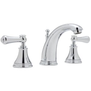 Perrin & Rowe Georgian Lever 3 Hole High Spout Basin Mixer Nickel