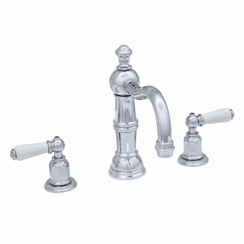 Perrin & Rowe 3 Hole Lever Basin Set Country Spout Chrome