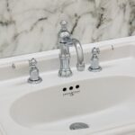 Perrin & Rowe 3 Hole Lever Basin Set Country Spout Chrome