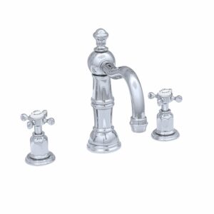 Perrin & Rowe 3 Hole Crosshead Basin Set Country Spout Gold