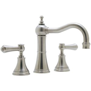Perrin & Rowe Georgian Lever 3 Hole Country Spout Basin Mixer Nickel
