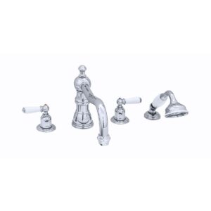 Perrin & Rowe 4 Hole Lever Bath Mixer Country Spout Nickel