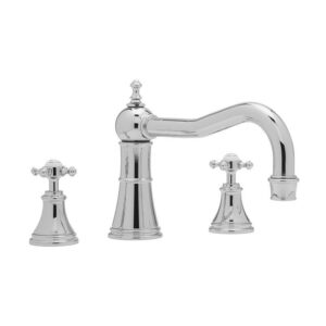 Perrin & Rowe Georgian 3 Hole Bath Filler Set, Cross