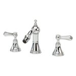 Perrin & Rowe Georgian 3767 3 Hole Bidet Mixer with Lever Handles