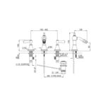 Perrin & Rowe Georgian 3767 3 Hole Bidet Mixer with Lever Handles