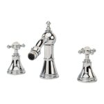 Perrin & Rowe Georgian 3768 3 Hole Bidet Mixer with Cross Handles