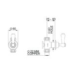Perrin & Rowe Georgian 3/4" Concealed Wall Valve, Lever