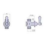 Perrin & Rowe Georgian Lever 3/4" Concealed Wall Valve Nickel