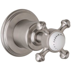 Perrin & Rowe Georgian Crosstop 3/4" Concealed Wall Valve Pewter