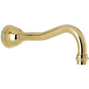 Perrin & Rowe Wall Mounted Country Bath Spout Gold