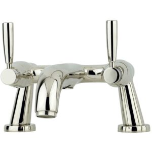 Perrin & Rowe Deck Mounted Bath Filler with Lever Handles Chrome