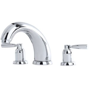 Perrin & Rowe 7" 3 Hole Bath Set with Lever Handles Pewter