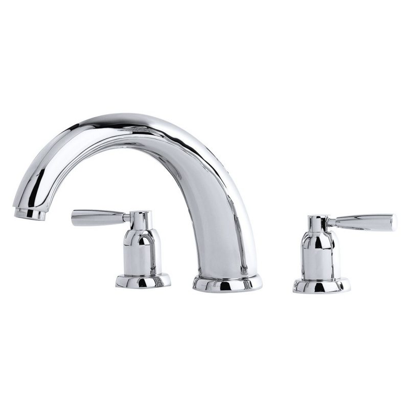 Perrin & Rowe 10" 3 Hole Bath Set with Lever Handles Pewter