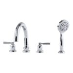 Perrin & Rowe Contemporary 4 Hole Bath Tap Set with Lever Handles