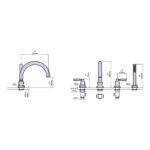 Perrin & Rowe Langbourn 4 Hole Bath Shower Mixer Nickel