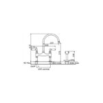 Perrin & Rowe Ionian Bridge Sink Mixer, Lever Handles & Rinse, Nickel