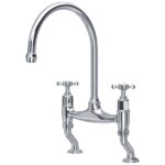 Perrin & Rowe Ionian Bridge Sink Mixer with Crosstop Handles