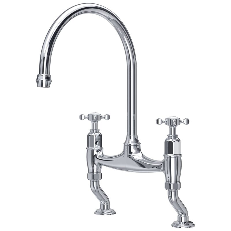 Perrin & Rowe Ionian Bridge Sink Mixer with Crosstop Handles Perrin & Rowe Ionian Bridge Sink Mixer with Crosstop Handles