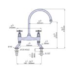 Perrin & Rowe Ionian Bridge Sink Mixer with Crosstop Handles