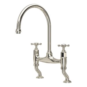 Perrin & Rowe Ionian Crosshead Bridge Sink Mixer Tap Nickel