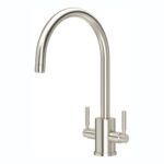 Perrin & Rowe Orbiq Sink Mixer with C Spout Pewter