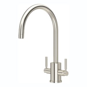 Perrin & Rowe Orbiq Sink Mixer with C Spout Pewter