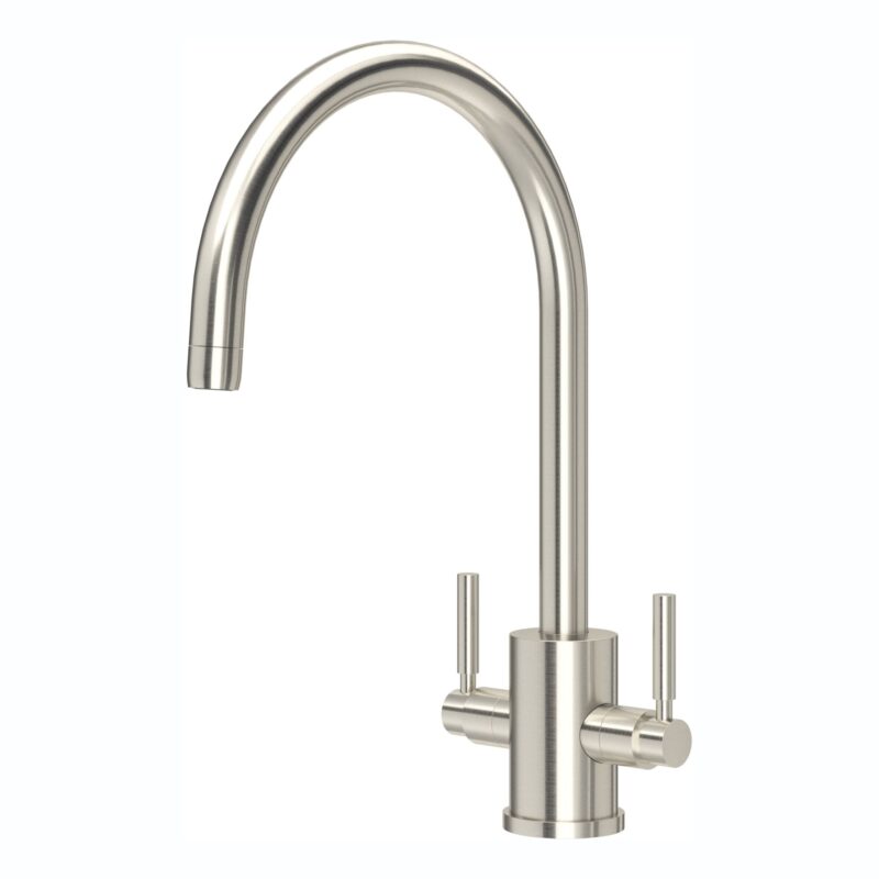 Perrin & Rowe Orbiq Sink Mixer with C Spout Pewter Perrin & Rowe Orbiq Sink Mixer with C Spout Pewter