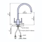 Perrin & Rowe Orbiq Sink Mixer with C Spout Pewter