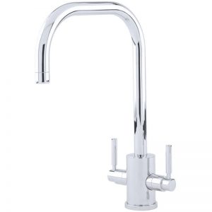 Perrin & Rowe Orbiq Sink Mixer with U Spout Pewter