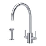 Perrin & Rowe Juliet Round Sink Mixer with Rinse Chrome