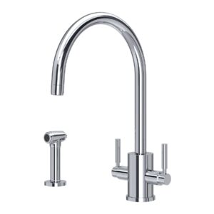 Perrin & Rowe Juliet Round Sink Mixer with Rinse Chrome