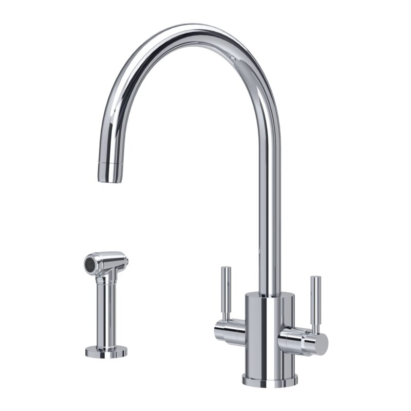 Perrin & Rowe Juliet Round Sink Mixer with Rinse Chrome Perrin & Rowe Juliet Round Sink Mixer with Rinse Chrome