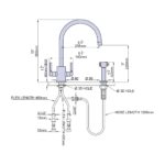 Perrin & Rowe Juliet Round Sink Mixer with Rinse Chrome