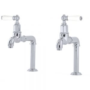 Perrin & Rowe Mayan Deck Mounted Taps with Lever Handles Chrome