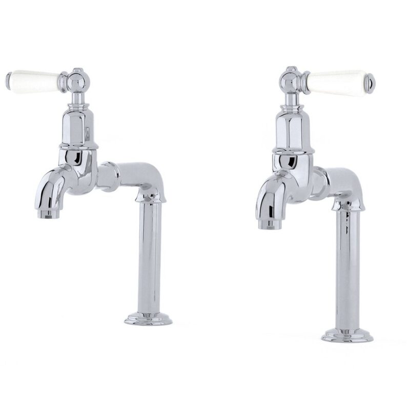 Perrin & Rowe Mayan Deck Mounted Taps with Lever Handles Chrome Perrin & Rowe Mayan Deck Mounted Taps with Lever Handles Chrome