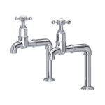 Perrin & Rowe Ionian Deck Mounted Taps Crosshead Handles Chrome