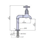 Perrin & Rowe Ionian Deck Mounted Taps Crosshead Handles Chrome