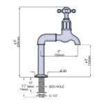 Perrin & Rowe Ionian Crosstop Bib Taps Gold