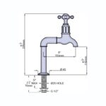 Perrin & Rowe Ionian Crosstop Bibcock Taps