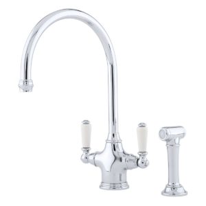 Perrin & Rowe Phoenician Sink Mixer with Rinse, Chrome